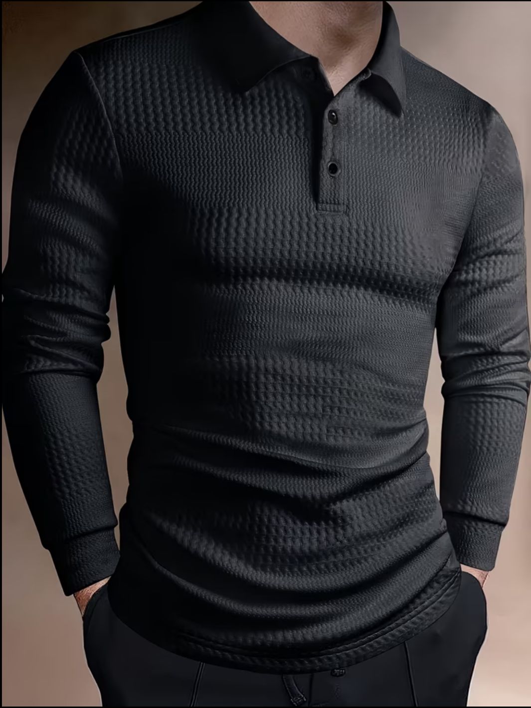 Men’s Jacquard Long-Sleeve Shirt