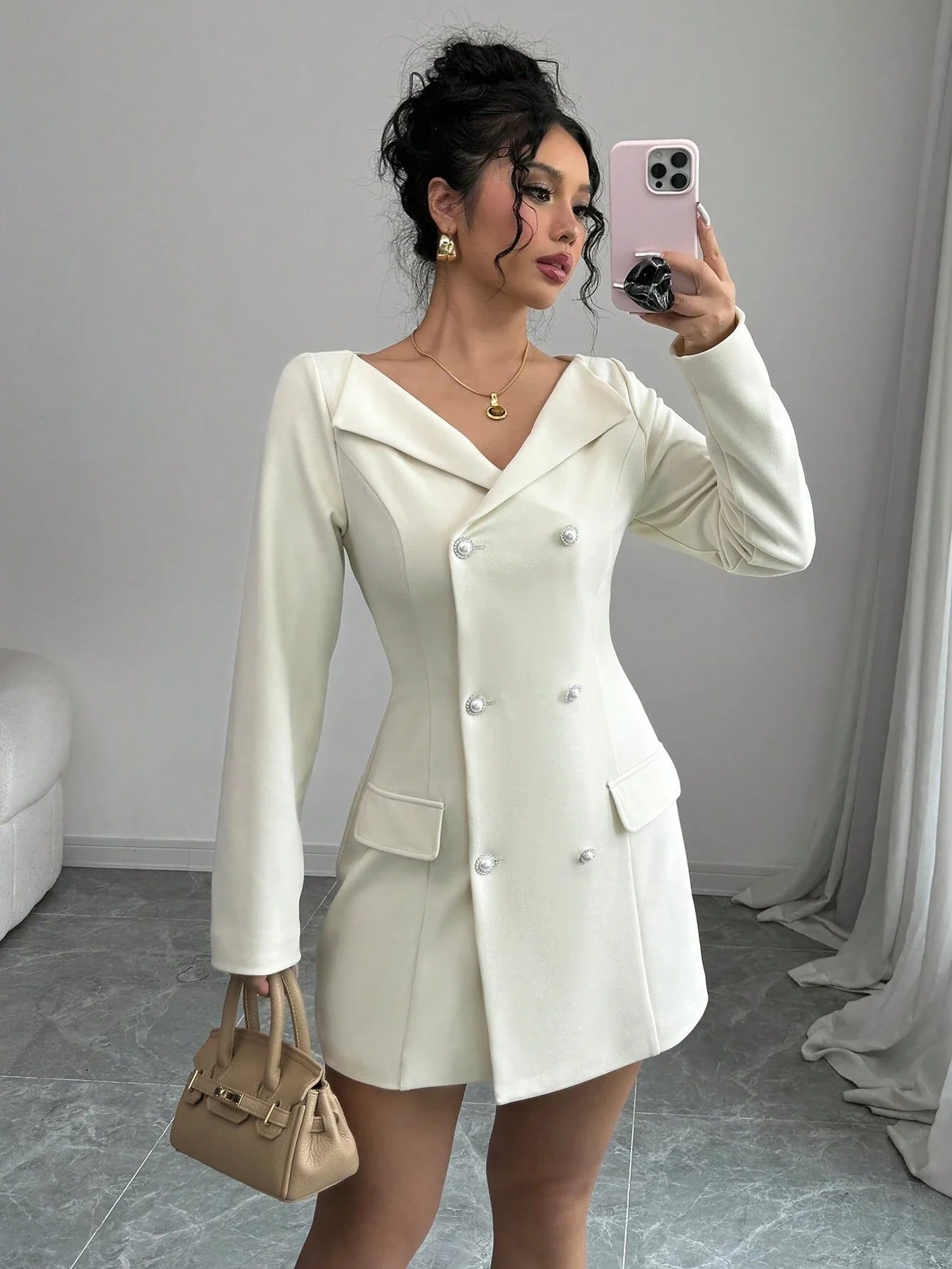Double-Breasted Casual Lapel Jacket