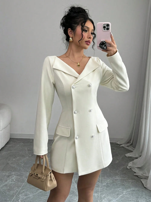 Double-Breasted Casual Lapel Jacket