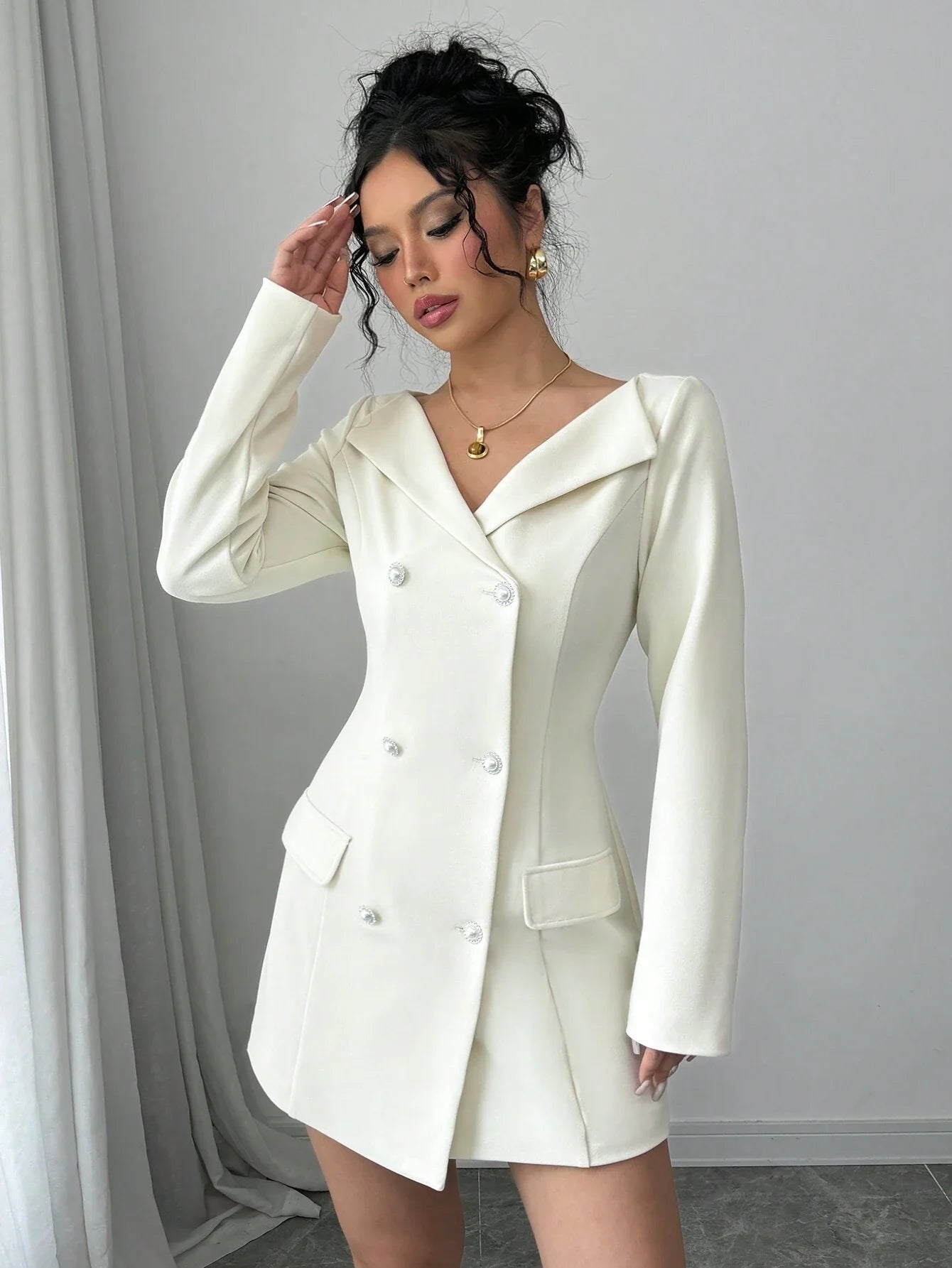 Double-Breasted Casual Lapel Jacket