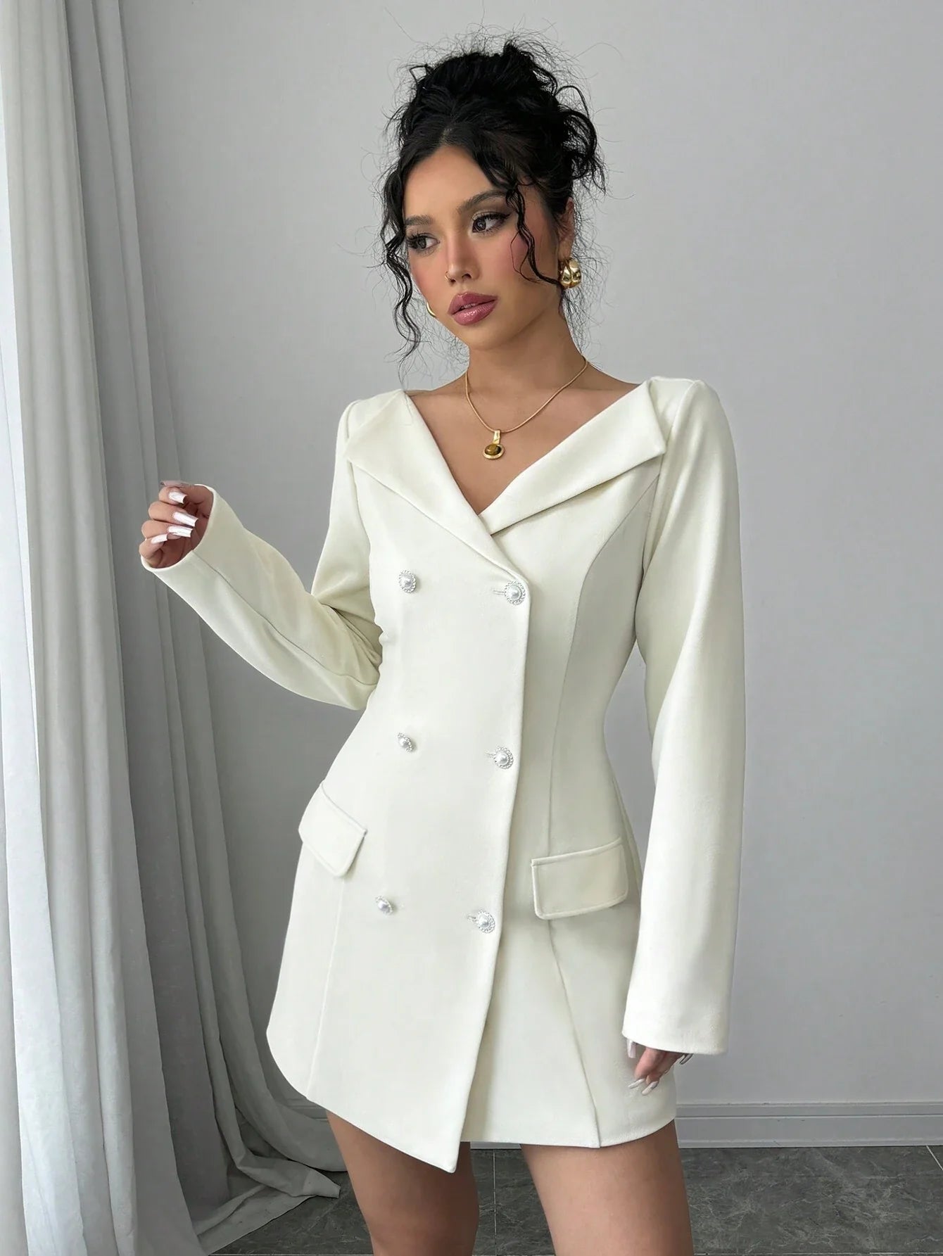 Double-Breasted Casual Lapel Jacket