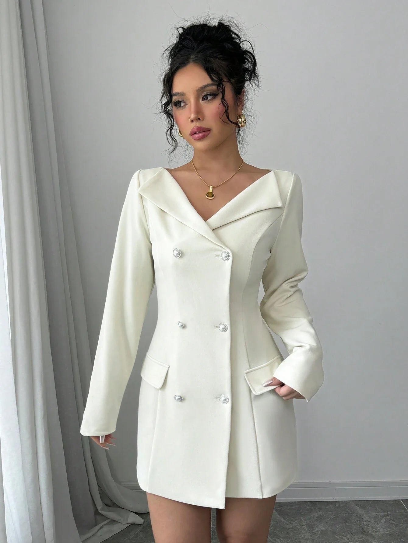 Double-Breasted Casual Lapel Jacket