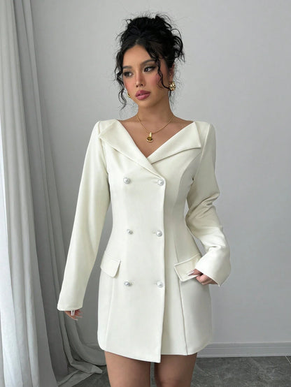 Double-Breasted Casual Lapel Jacket