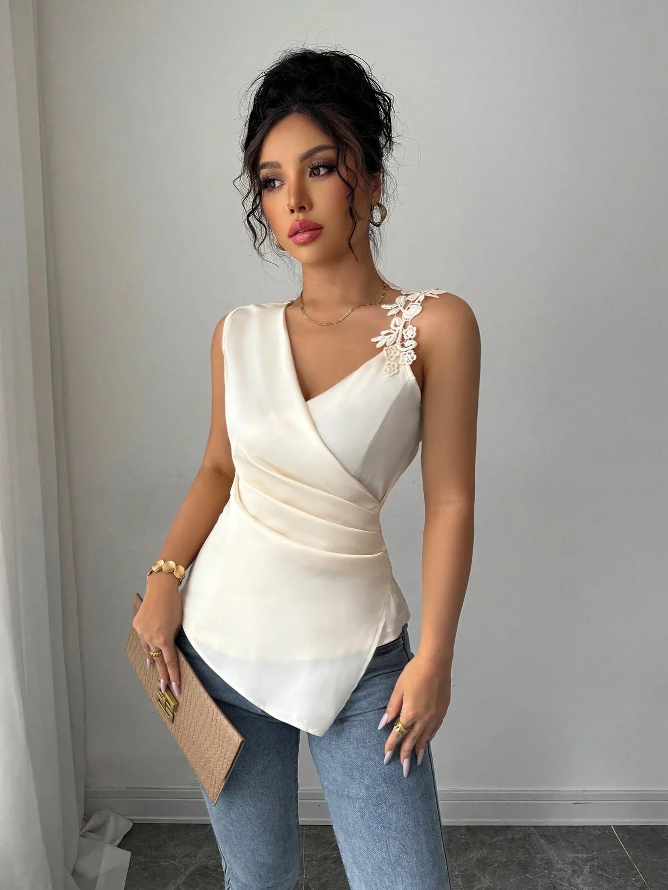 Elegant Satin Lace Camisole