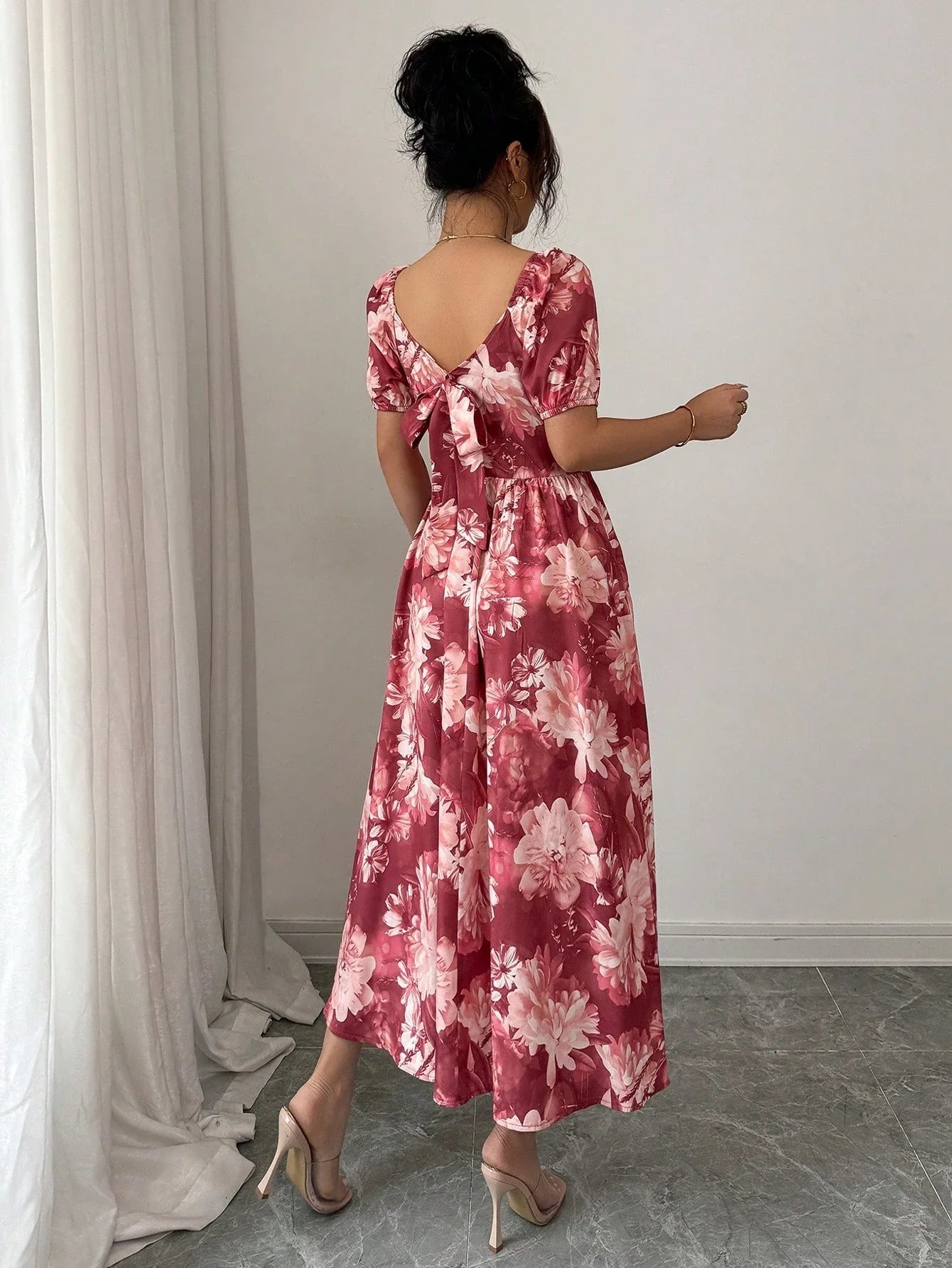 Romantic Floral A-Line Dress