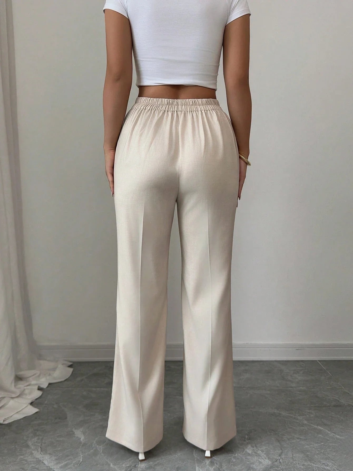 Casual Flared Office Trousers