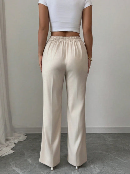 Casual Flared Office Trousers