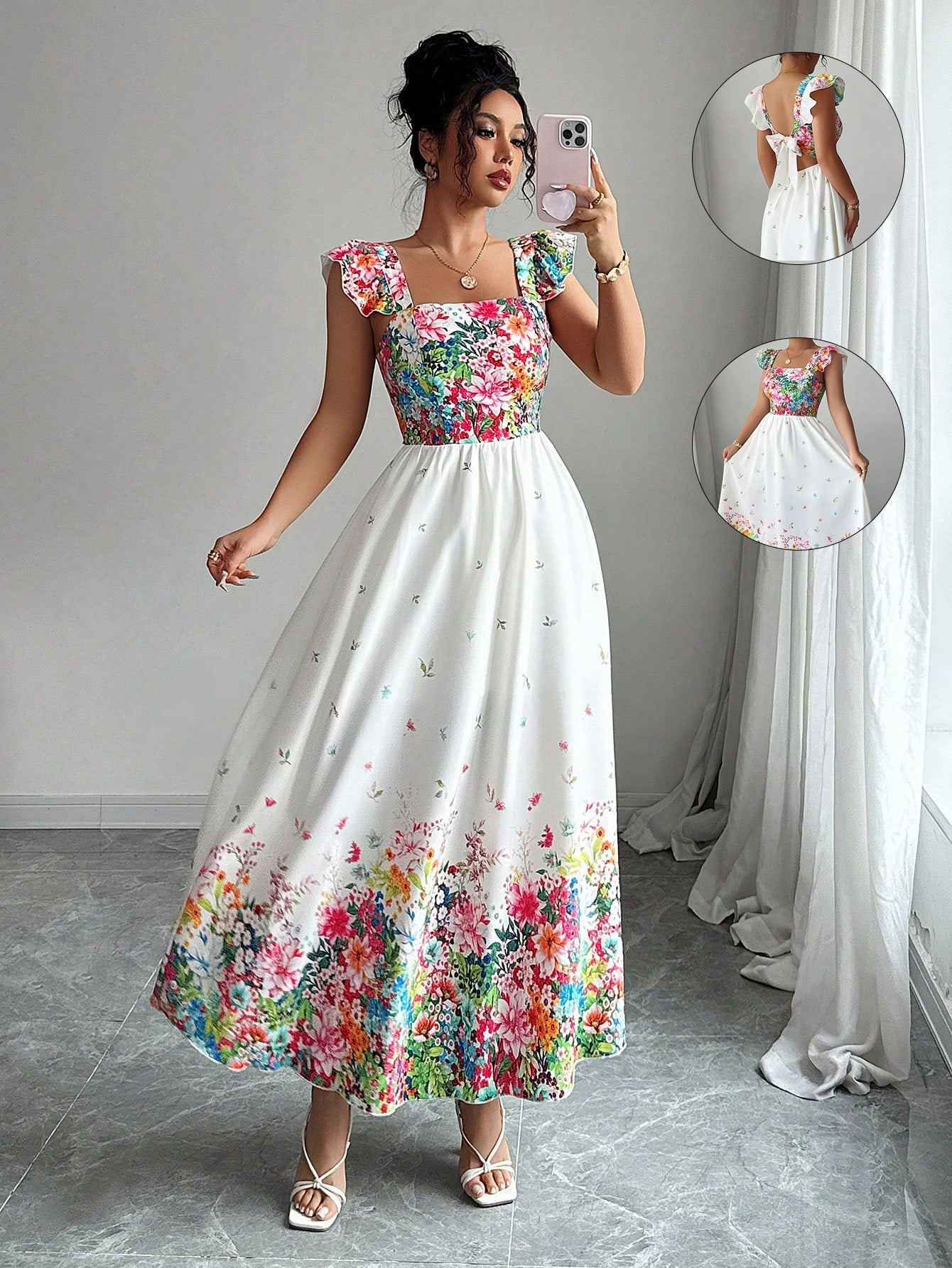 Elegant Boho Floral Maxi Dress