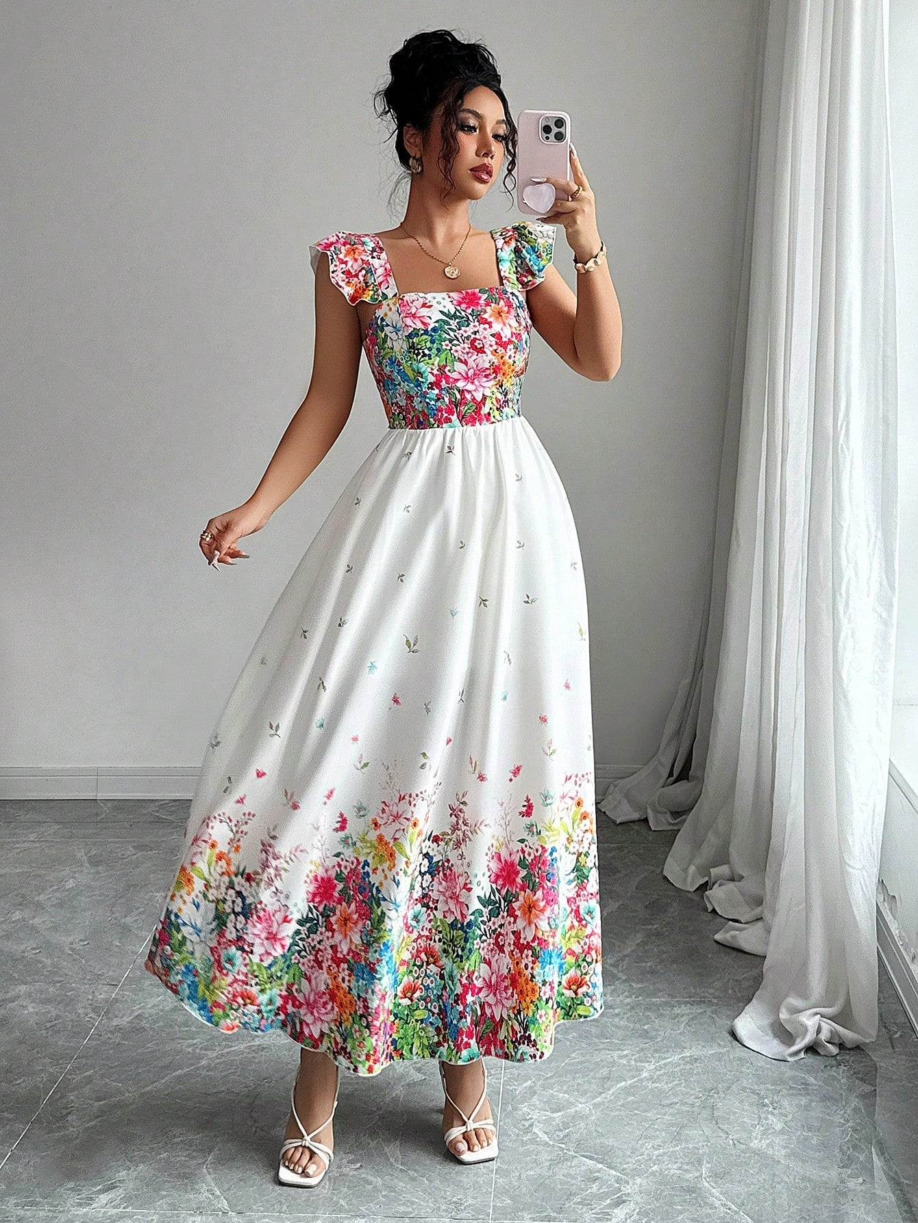 Elegant Boho Floral Maxi Dress