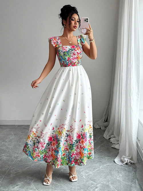 Elegant Boho Floral Maxi Dress