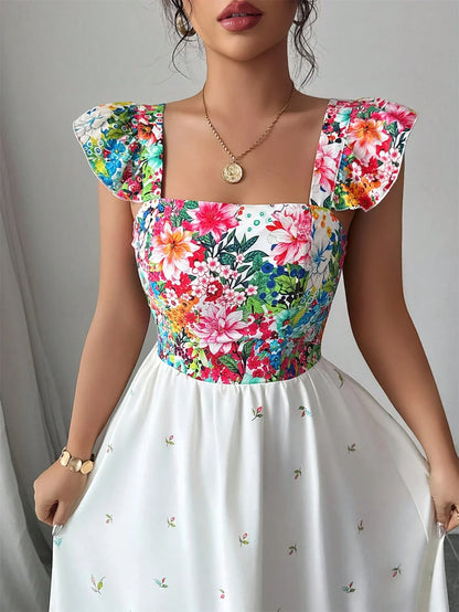 Elegant Boho Floral Maxi Dress