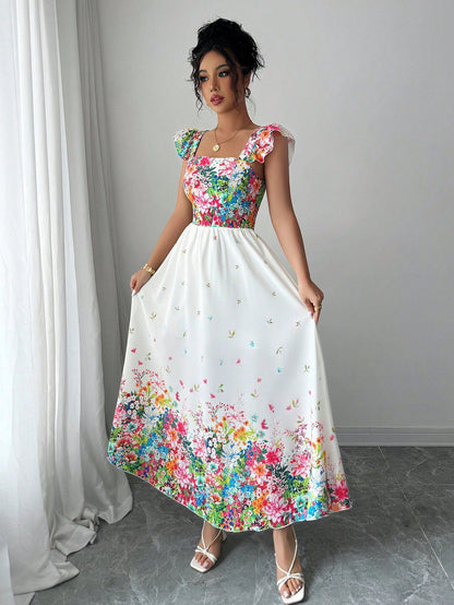 Elegant Boho Floral Maxi Dress