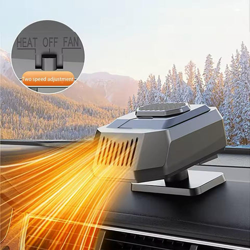 2-in-1 portable car heater with 360° rotation