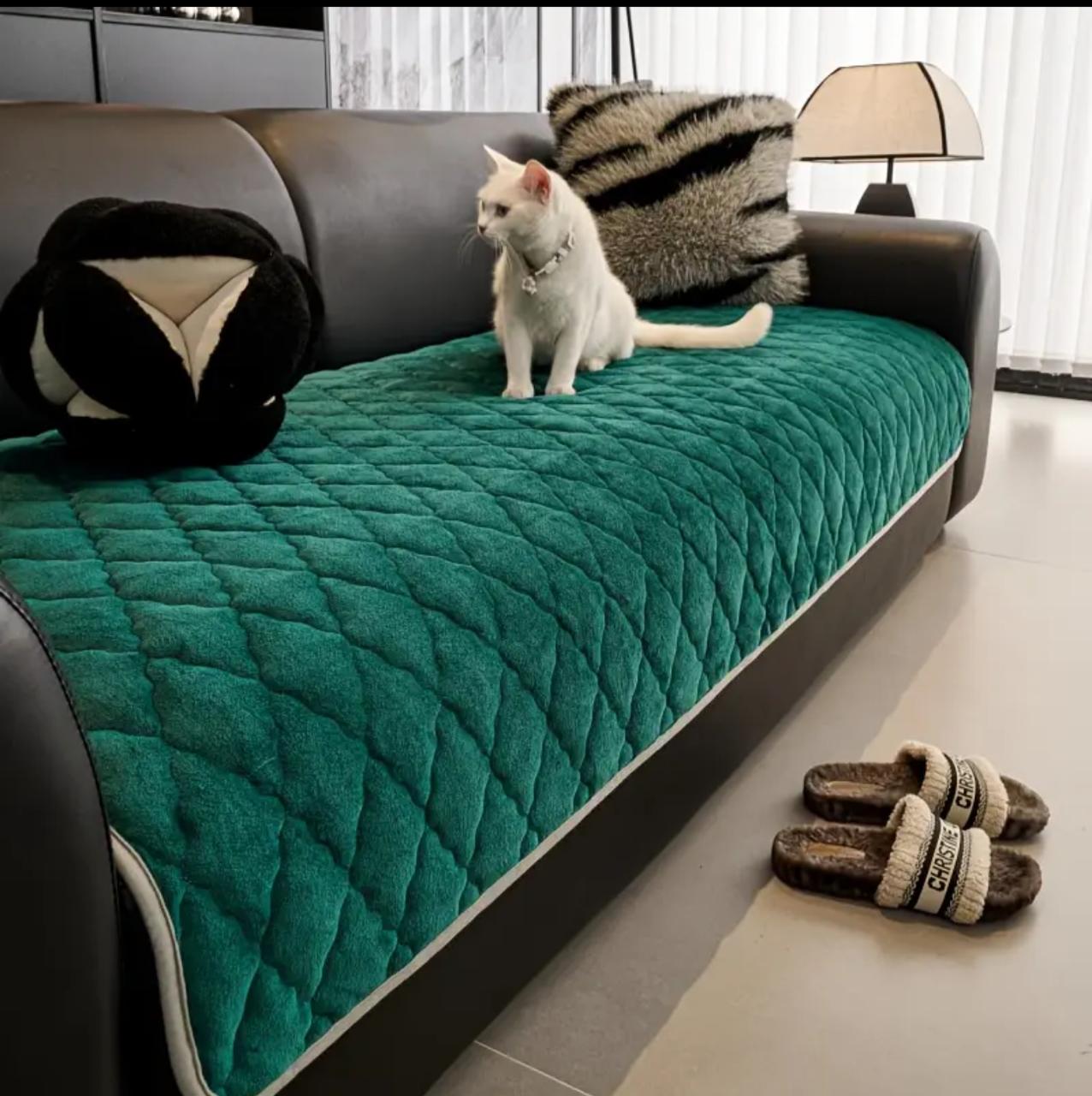 Multi-Colored Quilted Sofa Cushion