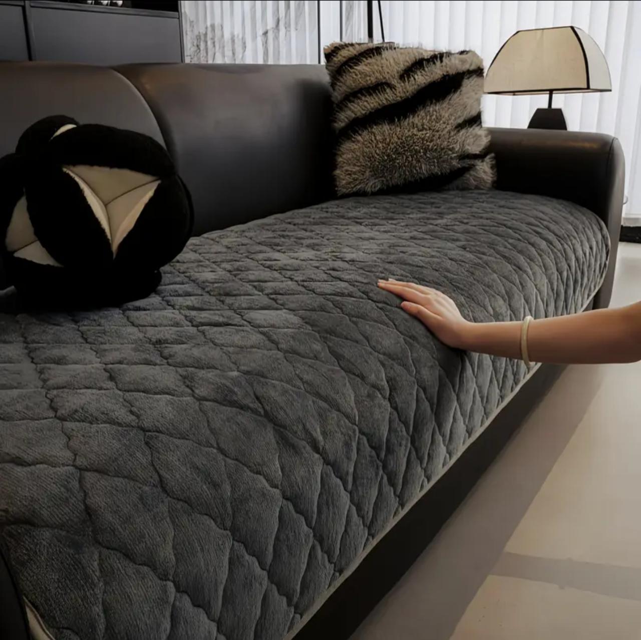 Multi-Colored Quilted Sofa Cushion