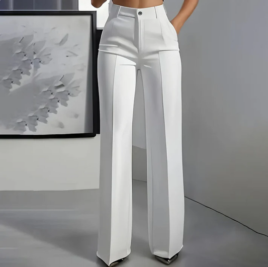 Women’s High Waist Straight Leg Tailored Trousers