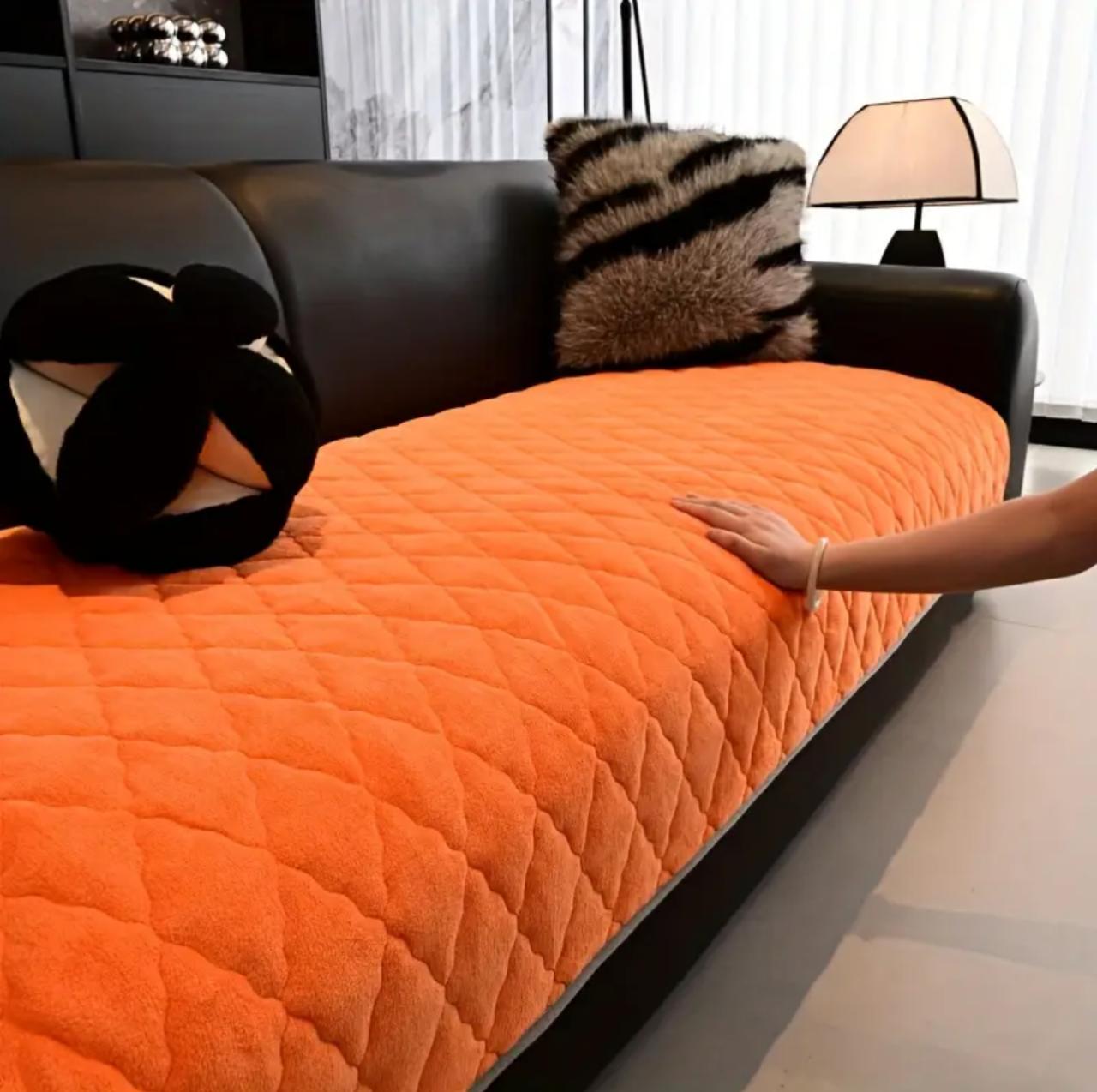 Multi-Colored Quilted Sofa Cushion