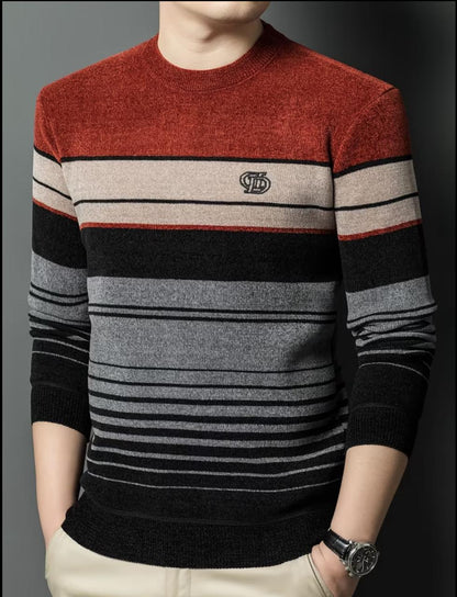 Men’s Striped Knit Sweater