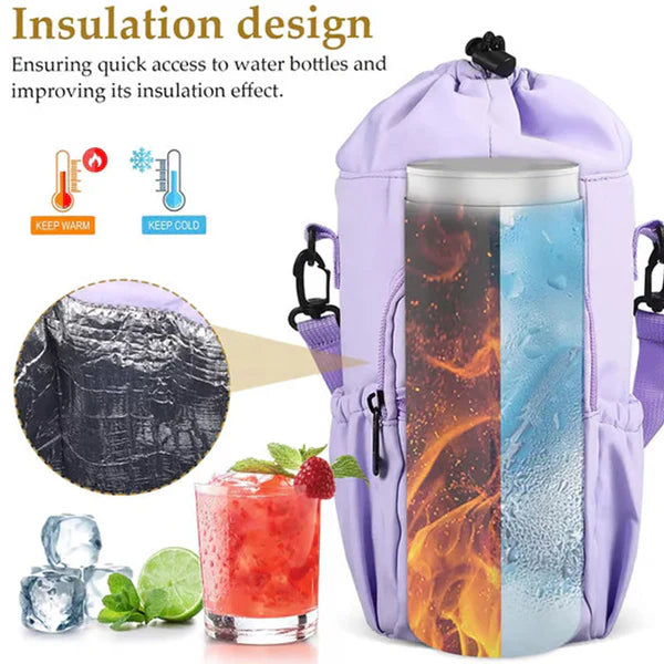 Water Bottle Bag with Phone Pocket